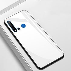 Custodia Silicone Specchio Laterale Cover T01 per Huawei P20 Lite (2019) Bianco