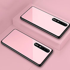 Custodia Silicone Specchio Laterale Cover T01 per Huawei P30 Rosa