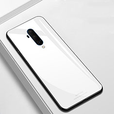 Custodia Silicone Specchio Laterale Cover T01 per OnePlus 7T Pro Bianco