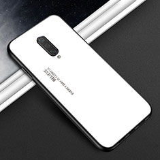 Custodia Silicone Specchio Laterale Cover T01 per OnePlus 8 Bianco