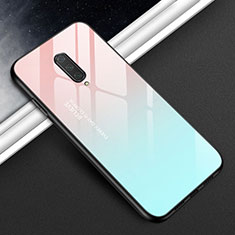 Custodia Silicone Specchio Laterale Cover T01 per OnePlus 8 Rosa