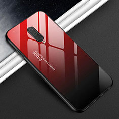 Custodia Silicone Specchio Laterale Cover T01 per OnePlus 8 Rosso