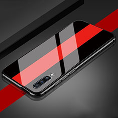 Custodia Silicone Specchio Laterale Cover T01 per Samsung Galaxy A70S Rosso