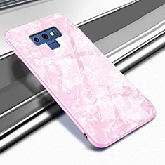 Custodia Silicone Specchio Laterale Cover T01 per Samsung Galaxy Note 9 Rosa