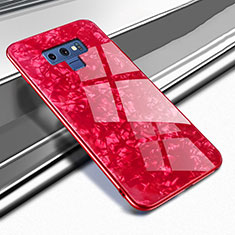 Custodia Silicone Specchio Laterale Cover T01 per Samsung Galaxy Note 9 Rosso