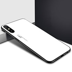 Custodia Silicone Specchio Laterale Cover T01 per Xiaomi Redmi 9A Bianco