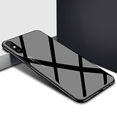 Custodia Silicone Specchio Laterale Cover T01 per Xiaomi Redmi 9A Nero