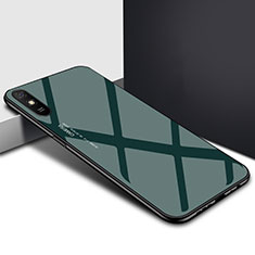 Custodia Silicone Specchio Laterale Cover T01 per Xiaomi Redmi 9A Verde Notte