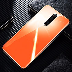 Custodia Silicone Specchio Laterale Cover T01 per Xiaomi Redmi K20 Pro Arancione
