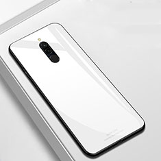 Custodia Silicone Specchio Laterale Cover T01 per Xiaomi Redmi Note 8 Bianco