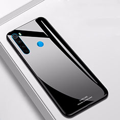 Custodia Silicone Specchio Laterale Cover T01 per Xiaomi Redmi Note 8 Nero