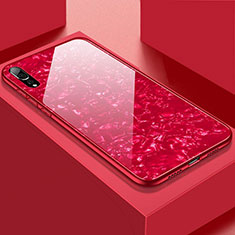 Custodia Silicone Specchio Laterale Cover T02 per Huawei P20 Pro Rosso