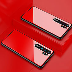 Custodia Silicone Specchio Laterale Cover T02 per Huawei P30 Pro New Edition Rosso