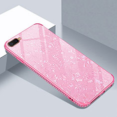 Custodia Silicone Specchio Laterale Cover T02 per Oppo R15X Rosa