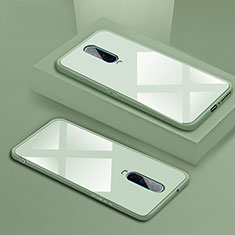 Custodia Silicone Specchio Laterale Cover T02 per Oppo RX17 Pro Verde