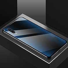 Custodia Silicone Specchio Laterale Cover T02 per Samsung Galaxy A70S Cielo Blu