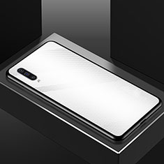 Custodia Silicone Specchio Laterale Cover T02 per Samsung Galaxy A90 5G Bianco