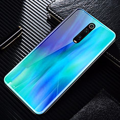 Custodia Silicone Specchio Laterale Cover T02 per Xiaomi Mi 9T Pro Cielo Blu