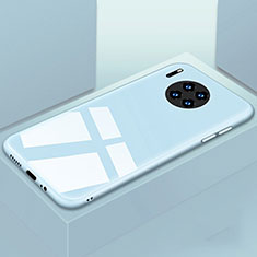 Custodia Silicone Specchio Laterale Cover T03 per Huawei Mate 30 5G Cielo Blu
