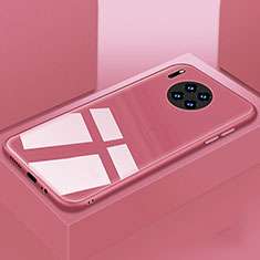 Custodia Silicone Specchio Laterale Cover T03 per Huawei Mate 30 5G Rosa