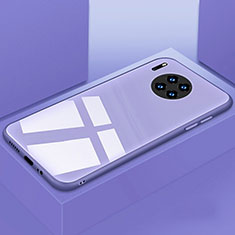 Custodia Silicone Specchio Laterale Cover T03 per Huawei Mate 30 5G Viola