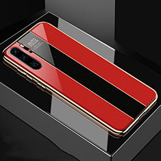 Custodia Silicone Specchio Laterale Cover T03 per Huawei P30 Pro New Edition Rosso