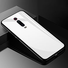 Custodia Silicone Specchio Laterale Cover T03 per Xiaomi Redmi K20 Bianco