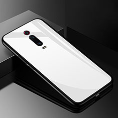 Custodia Silicone Specchio Laterale Cover T03 per Xiaomi Redmi K20 Pro Bianco