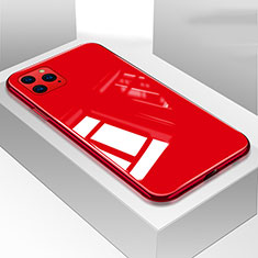 Custodia Silicone Specchio Laterale Cover T05 per Apple iPhone 11 Pro Max Rosso