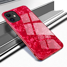 Custodia Silicone Specchio Laterale Cover T05 per Apple iPhone 11 Rosso