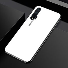 Custodia Silicone Specchio Laterale Sfumato Arcobaleno Cover H01 per Huawei Nova 6 5G Bianco