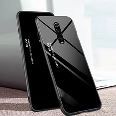 Custodia Silicone Specchio Laterale Sfumato Arcobaleno Cover H01 per Xiaomi Mi 9T Nero
