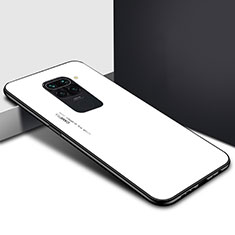 Custodia Silicone Specchio Laterale Sfumato Arcobaleno Cover H01 per Xiaomi Redmi 10X 4G Bianco