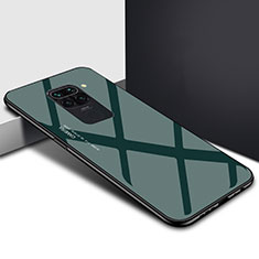 Custodia Silicone Specchio Laterale Sfumato Arcobaleno Cover H01 per Xiaomi Redmi 10X 4G Verde