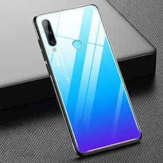 Custodia Silicone Specchio Laterale Sfumato Arcobaleno Cover H02 per Huawei Honor 20 Lite Cielo Blu