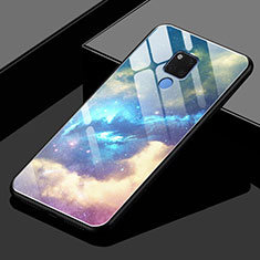 Custodia Silicone Specchio Laterale Sfumato Arcobaleno Cover H02 per Huawei Mate 20 X 5G Colorato
