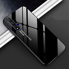 Custodia Silicone Specchio Laterale Sfumato Arcobaleno Cover H02 per Huawei Nova 5 Nero