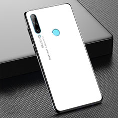 Custodia Silicone Specchio Laterale Sfumato Arcobaleno Cover H02 per Huawei P Smart+ Plus (2019) Bianco