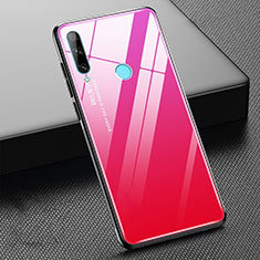 Custodia Silicone Specchio Laterale Sfumato Arcobaleno Cover H02 per Huawei P Smart+ Plus (2019) Rosso