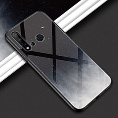 Custodia Silicone Specchio Laterale Sfumato Arcobaleno Cover H02 per Huawei P20 Lite (2019) Grigio