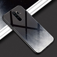 Custodia Silicone Specchio Laterale Sfumato Arcobaleno Cover H02 per Xiaomi Redmi Note 8 Pro Grigio
