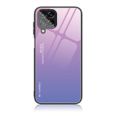 Custodia Silicone Specchio Laterale Sfumato Arcobaleno Cover JD1 per Samsung Galaxy M53 5G Lavanda