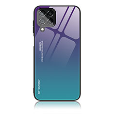 Custodia Silicone Specchio Laterale Sfumato Arcobaleno Cover JD1 per Samsung Galaxy M53 5G Multicolore