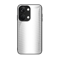 Custodia Silicone Specchio Laterale Sfumato Arcobaleno Cover JM1 per OnePlus Ace 2V 5G Bianco