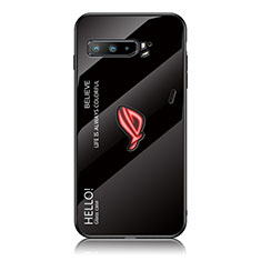 Custodia Silicone Specchio Laterale Sfumato Arcobaleno Cover LS1 per Asus ROG Phone 3 Nero