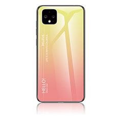 Custodia Silicone Specchio Laterale Sfumato Arcobaleno Cover LS1 per Google Pixel 4 XL Giallo