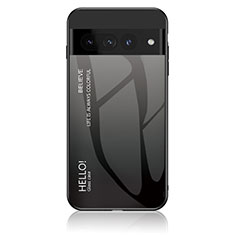 Custodia Silicone Specchio Laterale Sfumato Arcobaleno Cover LS1 per Google Pixel 7 Pro 5G Grigio Scuro