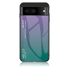 Custodia Silicone Specchio Laterale Sfumato Arcobaleno Cover LS1 per Google Pixel 7a 5G Multicolore