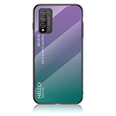 Custodia Silicone Specchio Laterale Sfumato Arcobaleno Cover LS1 per Huawei Honor 10X Lite Multicolore
