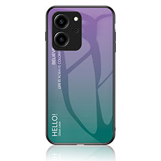 Custodia Silicone Specchio Laterale Sfumato Arcobaleno Cover LS1 per Huawei Honor 80 SE 5G Multicolore